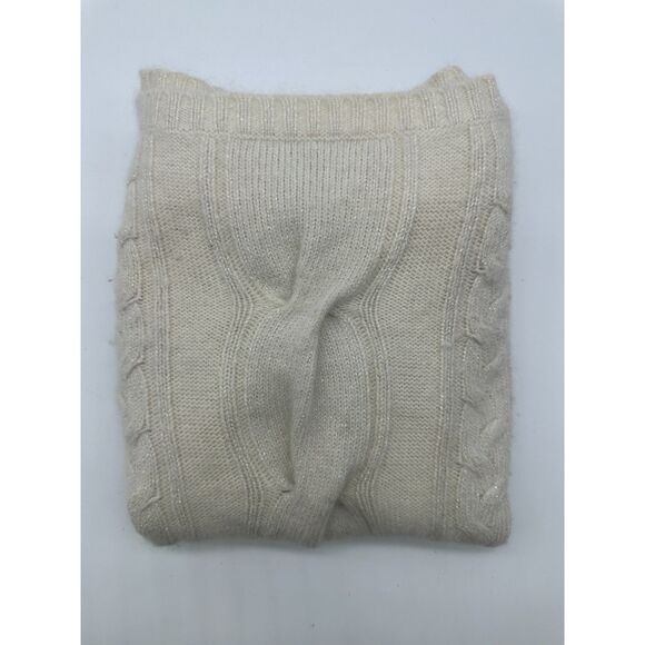 Arden B Angora Blend Women's Blouse Knitted Sz M Square Neck Short Sleeve White - Picture 6 of 6